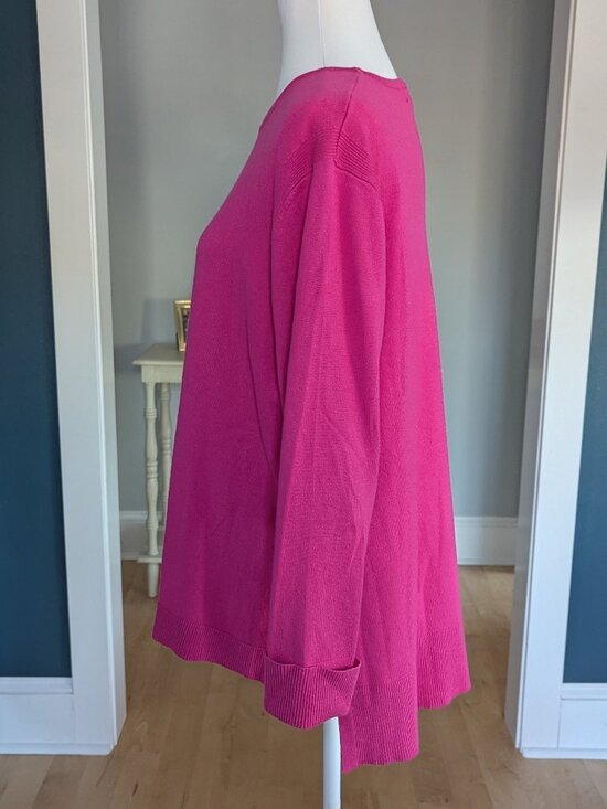 Gretchen Scott Women's Sweater Size Medium Pink Lightweight - Picture 6 of 13